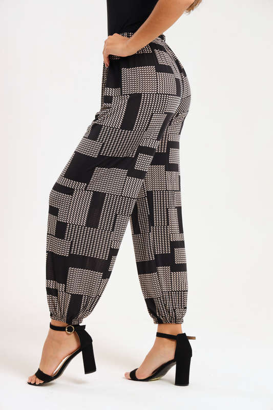 Senza® Casual Harem Wide Leg Everyday Printed Pants