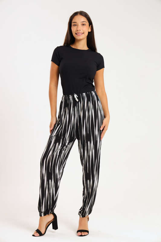 Senza® Casual Harem Wide Leg Everyday Printed Pants