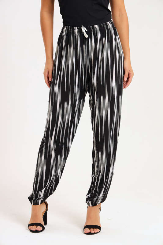 Senza® Casual Harem Wide Leg Everyday Printed Pants
