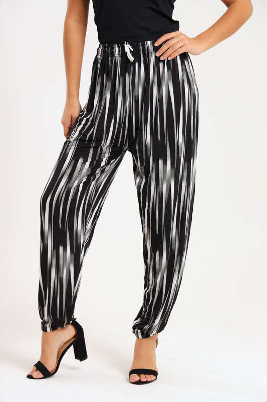 Senza® Casual Harem Wide Leg Everyday Printed Pants