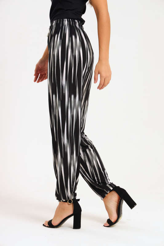 Senza® Casual Harem Wide Leg Everyday Printed Pants