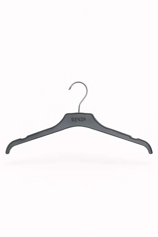 Senza® Heavy Duty Box of 50-Piece Reconditioned Retail Clothing Plastic Hangers With Metal Hook ...