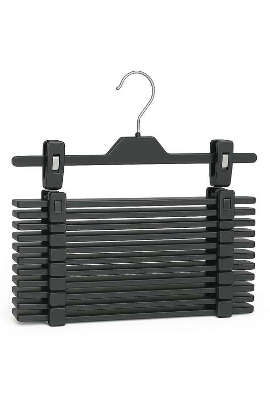 Senza® Heavy Duty Box of 50-Piece Reconditioned Retail Clothing Plastic Pants &amp; Skirt Hanger...
