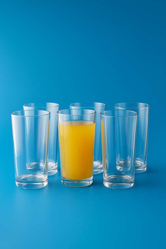 6 Piece Glass Tumbler Gift Set 220ml