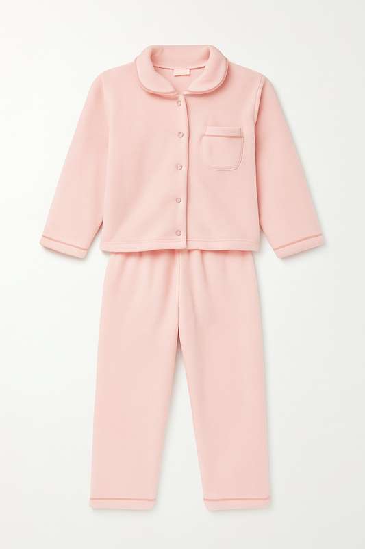 Girls Microfleece Plush Winter Pyjama Set 3 to 10 Years
