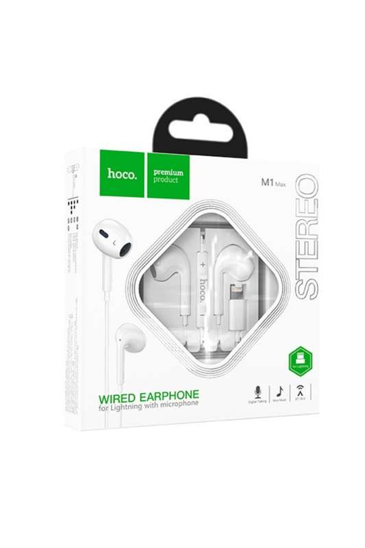Hoco M1 Max Crystal Wired Earphones With Mic For iPhone