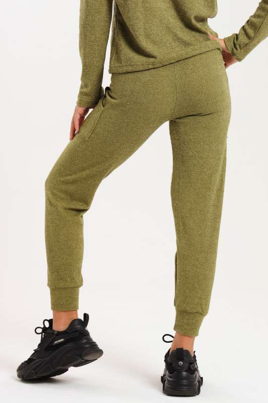 Ladies Italian Ribbed Track Pants with Pockets