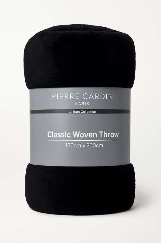 Pierre Cardin Classic Woven XL Luxury Throw 180cm X 200cm