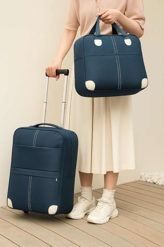 Senza® 2 Piece Travel Trolley Bag Oxford Cloth Suitcase Set