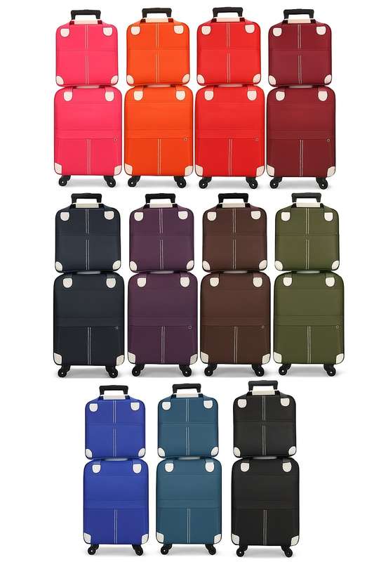 Senza® 2 Piece Travel Trolley Bag Oxford Cloth Suitcase Set
