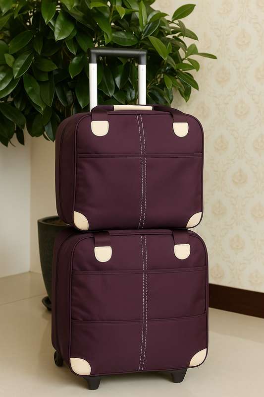 Senza® 2 Piece Travel Trolley Bag Oxford Cloth Suitcase Set