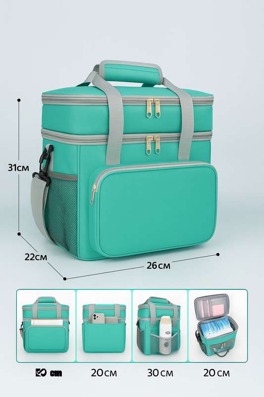 Senza® Double Decker Thermal Cooler Lunch Bag