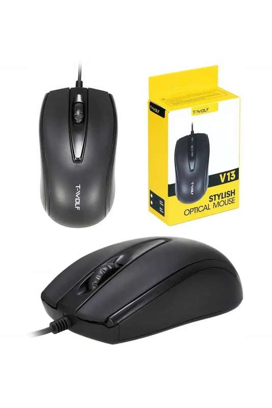 T-Wolf V13 USB Wired Office Optical Mouse