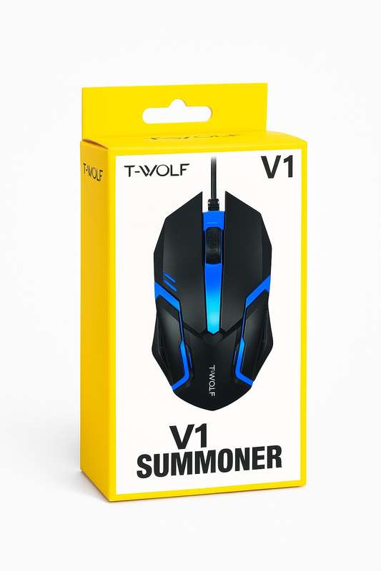 T-wolf V1 RGB Wired Portable USB Gaming Optical Mouse Wired