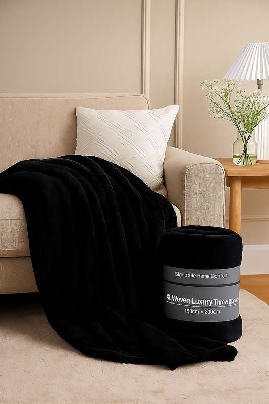 Pierre Cardin Classic Woven XL Luxury Throw 180cm X 200cm