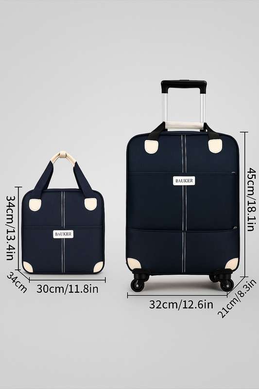 Senza® 2 Piece Travel Trolley Bag Oxford Cloth Suitcase Set
