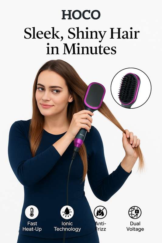 Hoco HP44 Electric Straightening Hair Comb With Digital Display