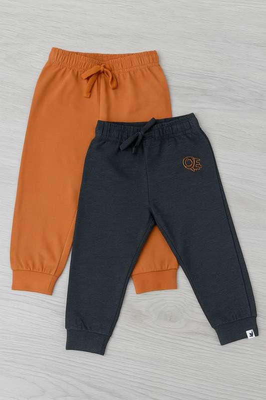 Pre-Boys 2 Pack Branded Fleece Lined Joggers 0 to 24 Months