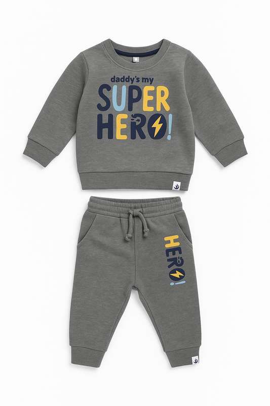 Pre-Boys Branded Winter Tracksuit Set 0 To 24 Months