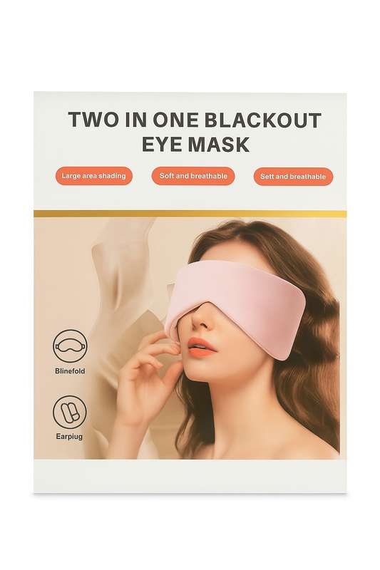 Senza® 2 in One Travel Blackout Eye Mask With Earplugs