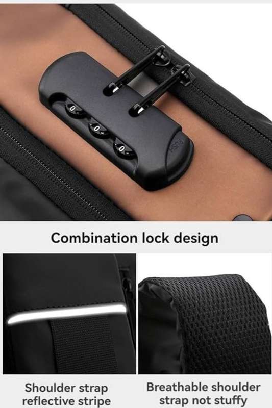 Senza® Anti Theft Shoulder Crossbody Travel Chest Bag With Adjustable Strap