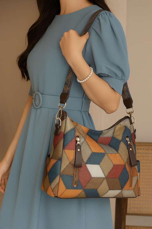 Senza® Premium Chic Colour-Bloc Handbag