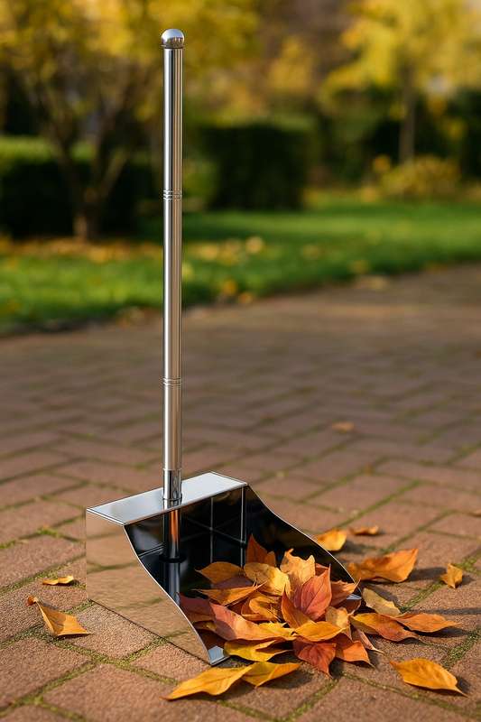 Senza® Stainless Steel Dustpan with Long Handle