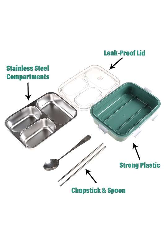 Senza® Thermal Insulated Multiple 3 Compartment Lunch Box