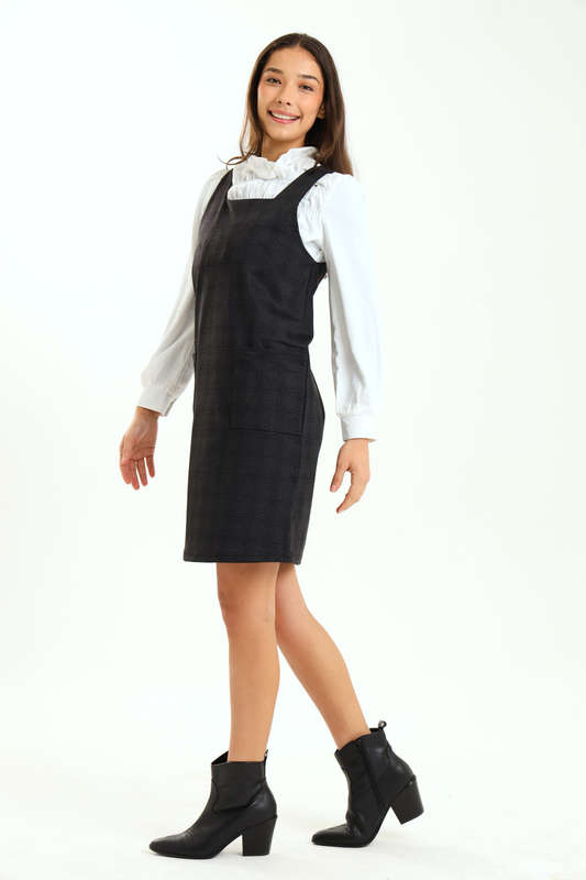 Barbi Mini Pinafore Office Dress