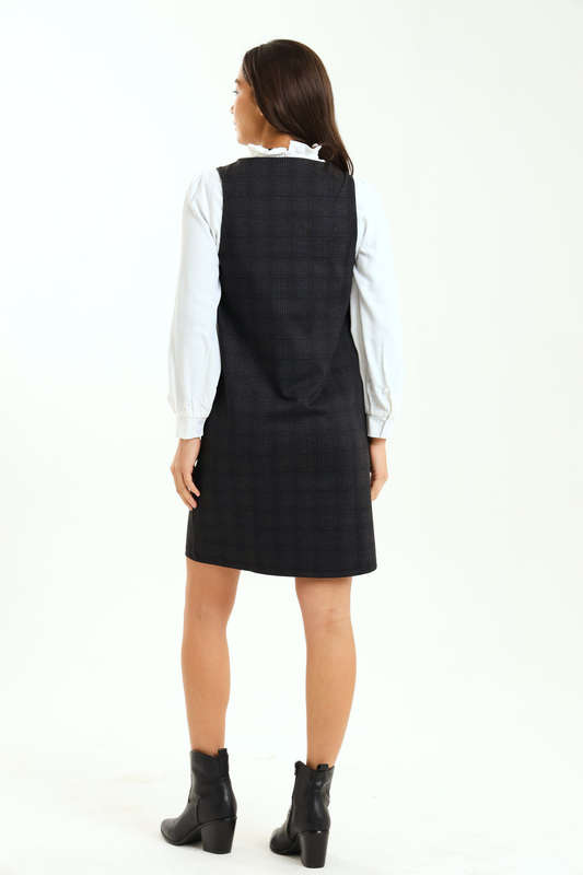 Barbi Mini Pinafore Office Dress