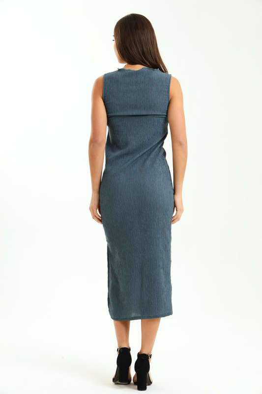Ladies Aloruh Textured Sleeveless Midaxi Bodycon Dress