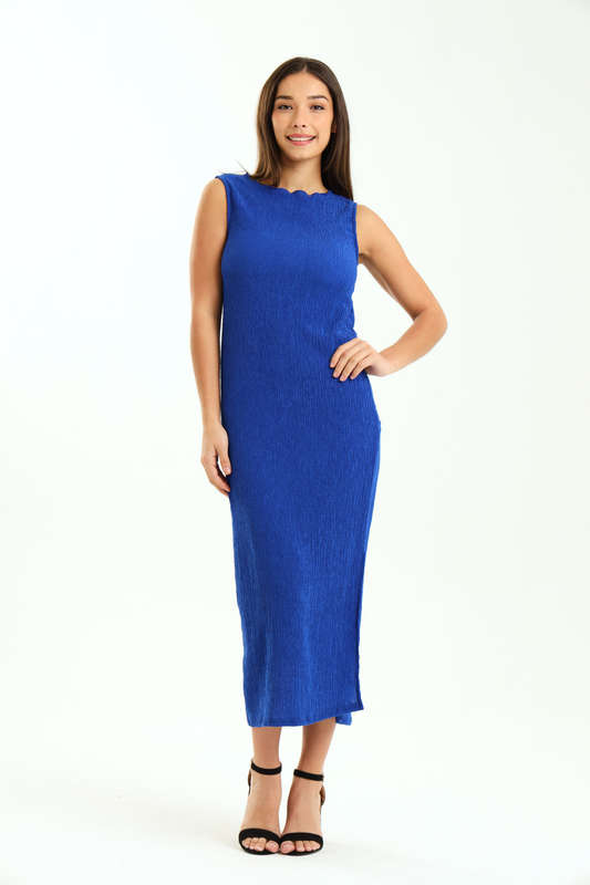 Ladies Aloruh Textured Sleeveless Midaxi Bodycon Dress