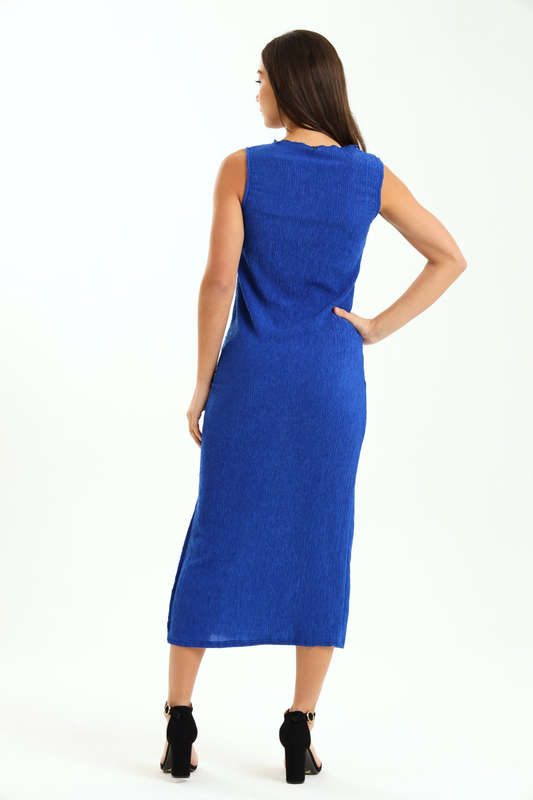 Ladies Aloruh Textured Sleeveless Midaxi Bodycon Dress