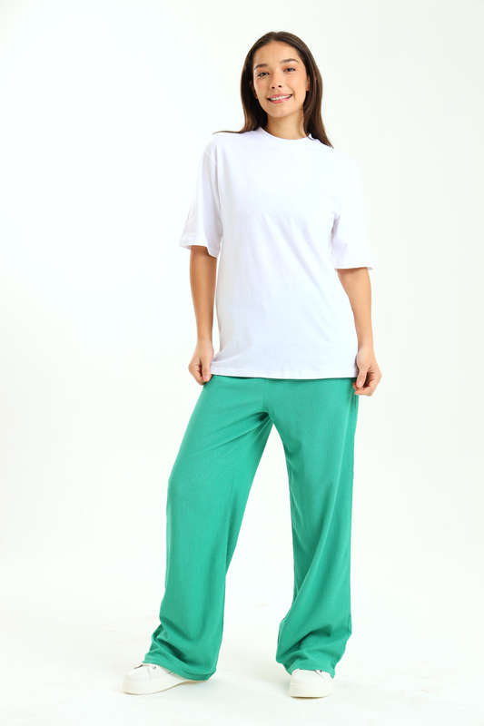 Ladies Branded Oversized White T-Shirt