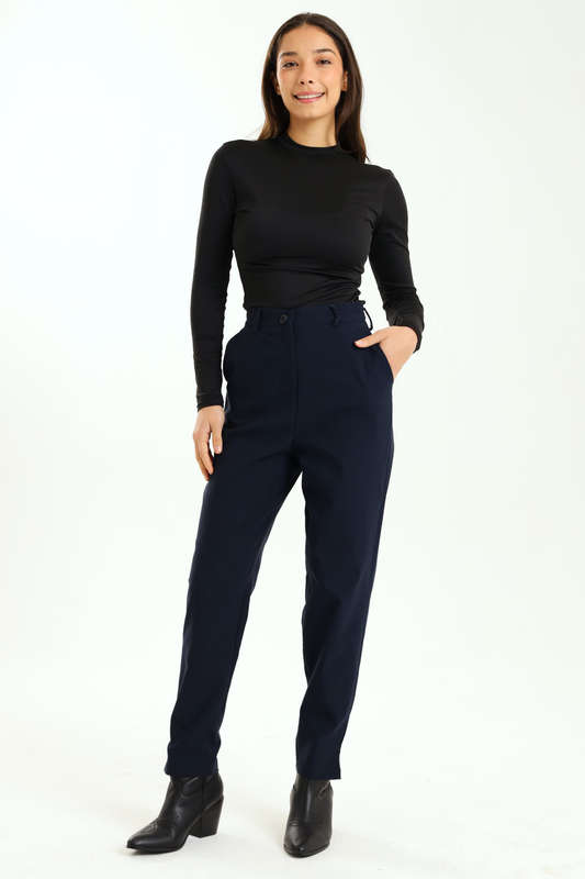 Ladies Casual Formal Navy Office Pants