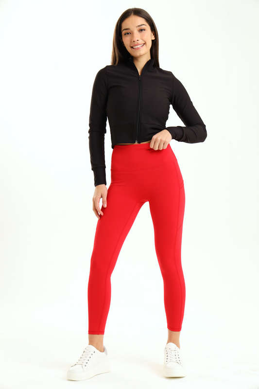 Ladies High Waisted Performance Padel Fitness Leggings With Pockets