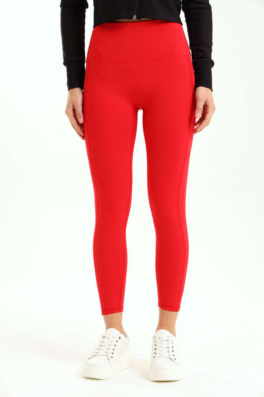 Ladies High Waisted Performance Padel Fitness Leggings With Pockets