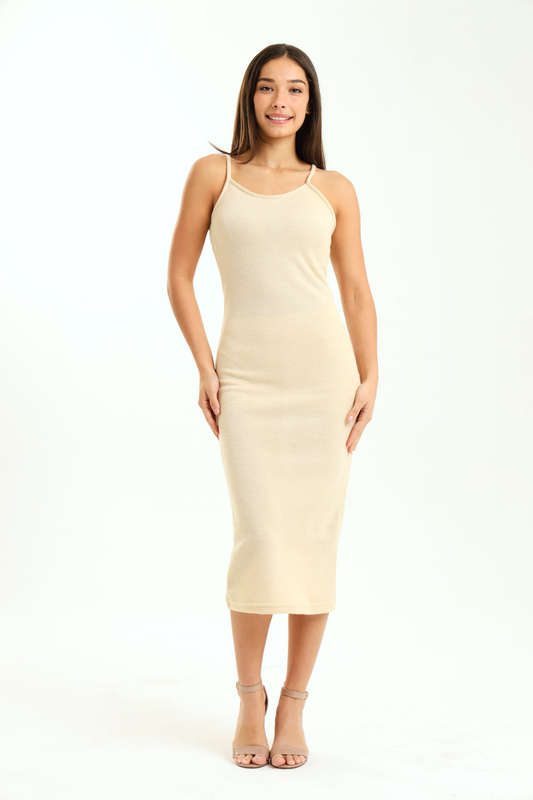 Ladies Lia Knitted Light Strappy Midaxi Dress