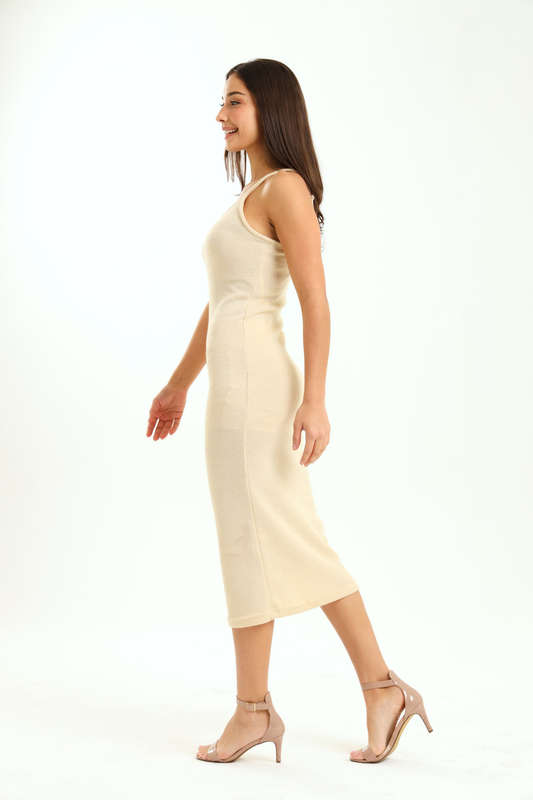 Ladies Lia Knitted Light Strappy Midaxi Dress
