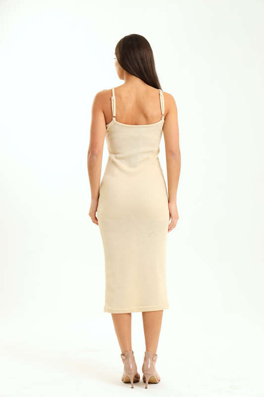 Ladies Lia Knitted Light Strappy Midaxi Dress