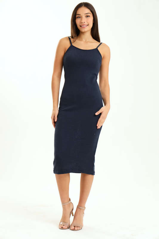 Ladies Lia Knitted Light Strappy Midaxi Dress