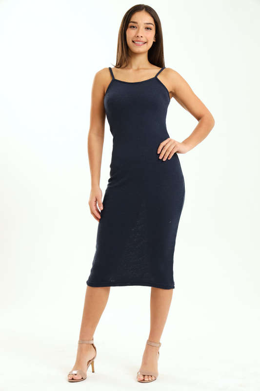 Ladies Lia Knitted Light Strappy Midaxi Dress