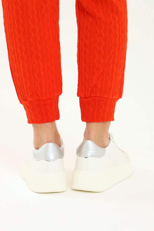 Ladies Platform Lace Up Sneaker