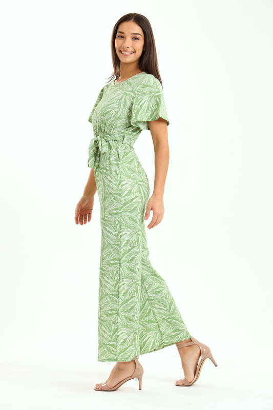 Ladies Printed Short Sleeve Summer Jumpsuit