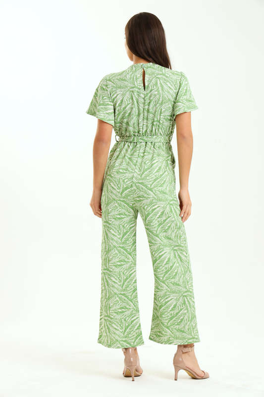 Ladies Printed Short Sleeve Summer Jumpsuit
