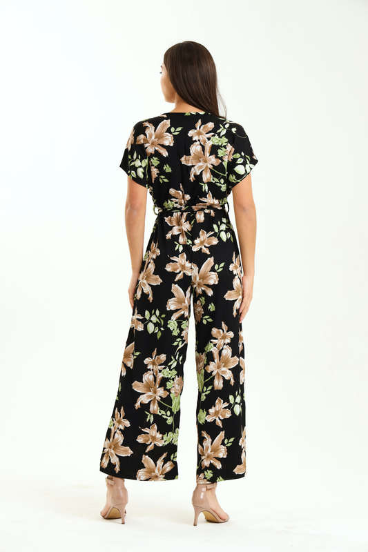 Ladies Printed Short Sleeve Summer Jumpsuit