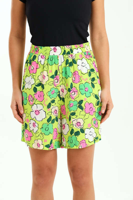 Ladies Printed Summer Oversized Shorts With Pockets