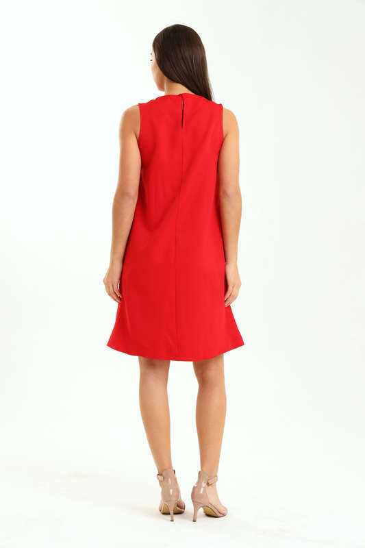 Ladies Red Shift Dress
