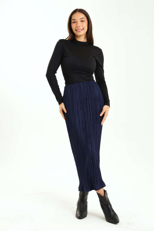 Ladies Textured Maxi Slitted Office Skirt