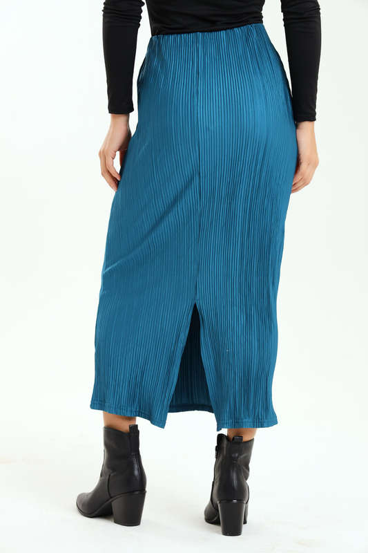 Ladies Textured Maxi Slitted Office Skirt